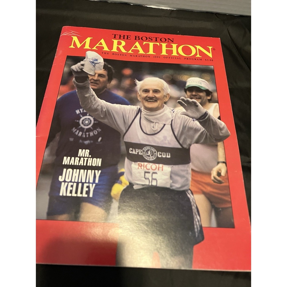 The Boston Marathon 1991 Program Johnny Kelley Run Legendary Mr. Marathon Race